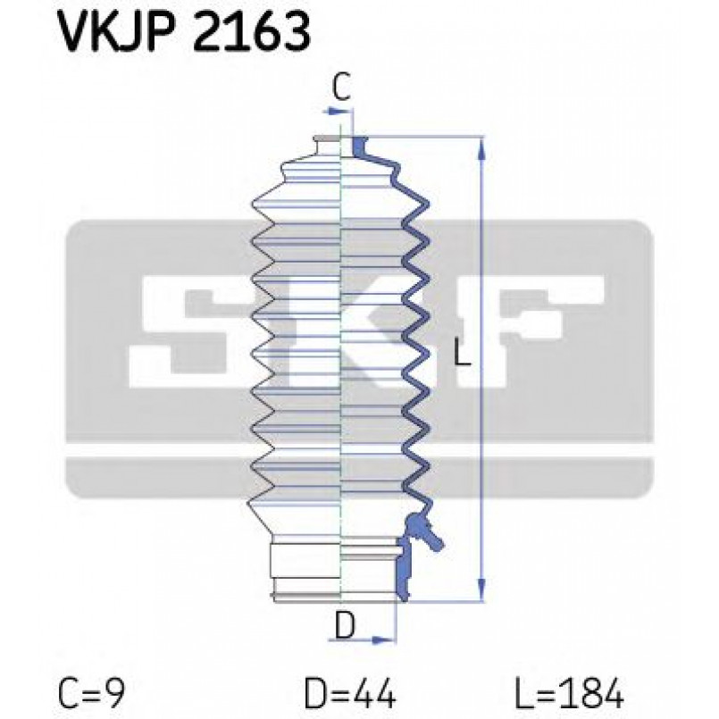 VKJP 2163 SKF - Пильовик привідного валу